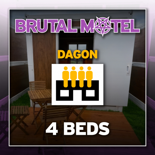 Udržitelný BRUTAL MOTEL 2027 kemp DAGON - komfortní ubytování až pro 4 osoby + parking [e-vstupenka]