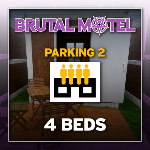 Udržitelný BRUTAL MOTEL 2027 Parking 2 - komfortní ubytování až pro 4 osoby + parking [e-vstupenka]