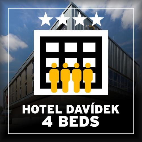 BA 2024 Hotel DAVÍDEK **** RODINNÝ APARTMÁN čtyřlůžkový pokoj (4 postele) [e-vstupenka]