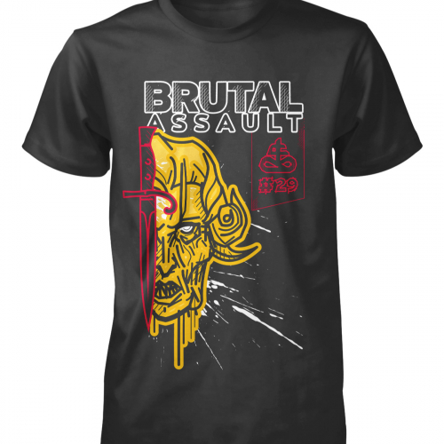 PŘEDOBJEDNÁVKA  - BRUTAL ASSAULT 29 - Císař (antracitové pánské triko)