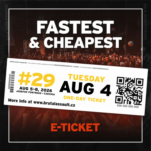 BRUTAL ASSAULT 2026 festival daily pass TUESDAY [e-ticket] ...