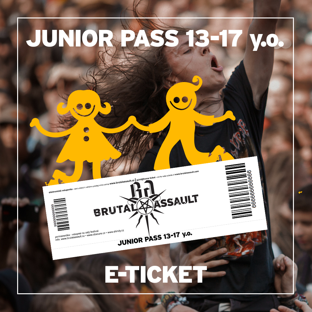 BRUTAL ASSAULT 2023 festival pass - voucher for juniors 13-17 .  [e-voucher] / Brutal Assault