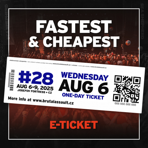 BRUTAL ASSAULT 2025 festival daily pass WEDNESDAY [e-ticket]