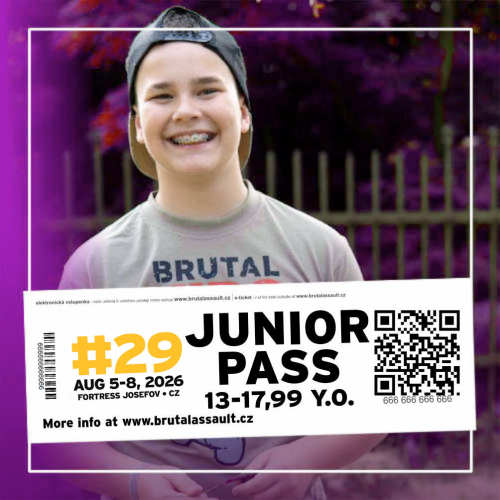 BRUTAL ASSAULT 2026 festival pass - voucher for juniors 13-1 ...